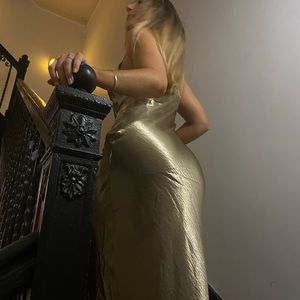 Le Soir Par by Molly Bracken Gold Dress